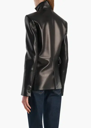 Khaite Rolo Jacket In Black Leather | Thumbnail 4