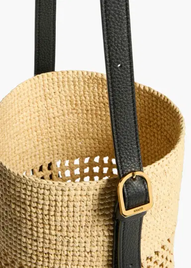 Khaite Small Billie Bucket Bag In Natural | Thumbnail 3 Khaite Small Billie Bucket Bag In Natural | Thumbnail 3