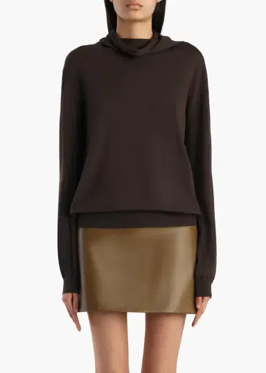 Khaite Annette Sweater In Espresso | Thumbnail 3