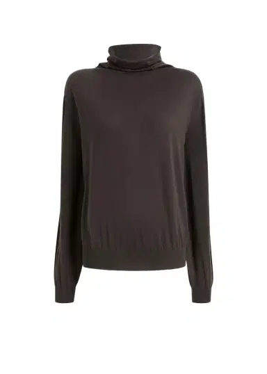 Khaite Annette Sweater In Espresso | Thumbnail 1