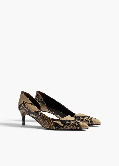 Khaite Jett D'orsay Low Pump In Python-Embossed Taupe | Thumbnail 2