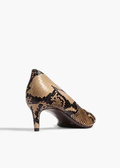 Khaite Jett D'orsay Low Pump In Python-Embossed Taupe | Thumbnail 4