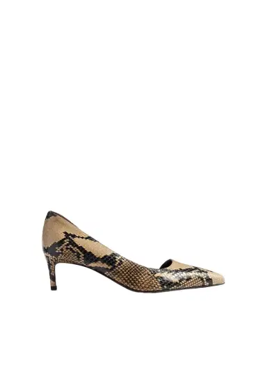 Khaite Jett D'orsay Low Pump In Python-Embossed Taupe | Thumbnail 1