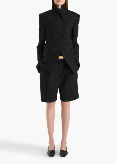 Khaite Rolo Jacket In Black Wool Silk | Thumbnail 2 Khaite Rolo Jacket In Black Wool Silk | Thumbnail 2