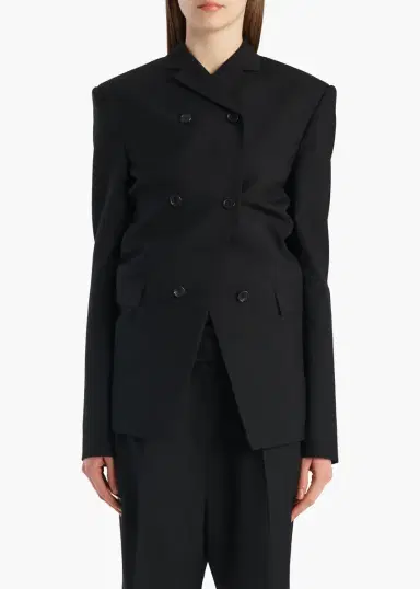 Khaite Rolo Jacket In Black Wool Silk | Thumbnail 3 Khaite Rolo Jacket In Black Wool Silk | Thumbnail 3