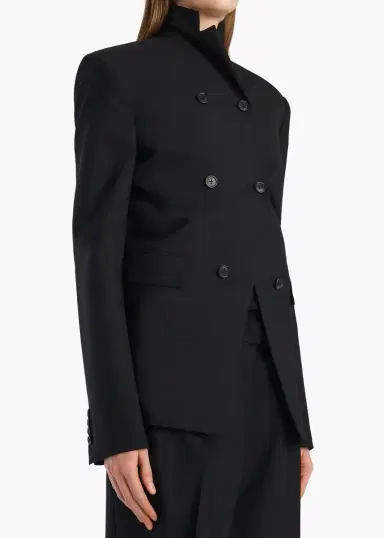 Khaite Rolo Jacket In Black Wool Silk | Thumbnail 5 Khaite Rolo Jacket In Black Wool Silk | Thumbnail 5