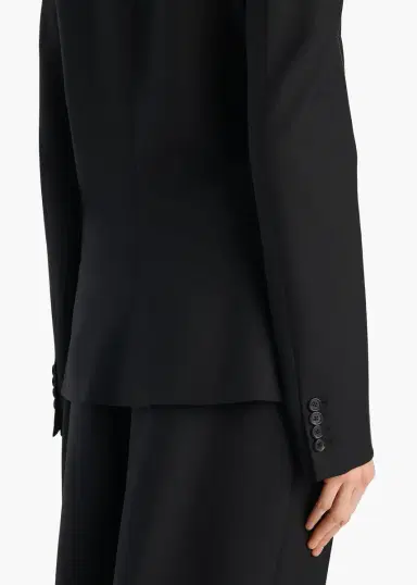 Khaite Rolo Jacket In Black Wool Silk | Thumbnail 6 Khaite Rolo Jacket In Black Wool Silk | Thumbnail 6