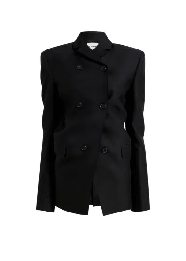 Khaite Rolo Jacket In Black Wool Silk | Thumbnail 1 Khaite Rolo Jacket In Black Wool Silk | Thumbnail 1
