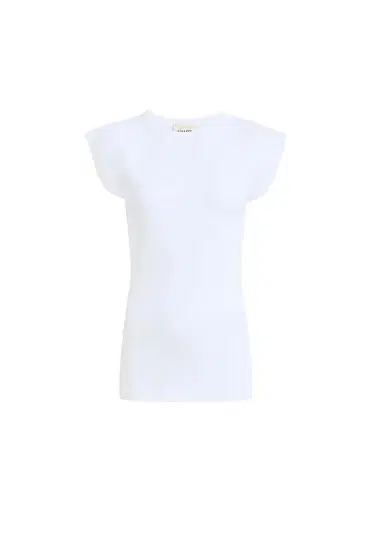 Khaite Angel Top In Chalk | Thumbnail 1 Khaite Angel Top In Chalk | Thumbnail 1