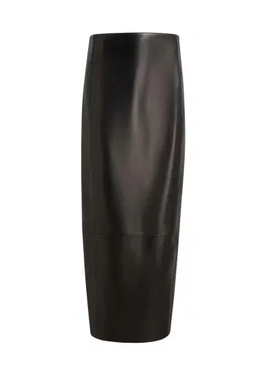 Khaite Lyle Skirt In Black Leather | Thumbnail 1