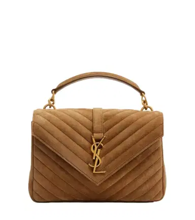Saint Laurent College Medium suede crossbody bag | Thumbnail 1 Saint Laurent College Medium suede crossbody bag | Thumbnail 1