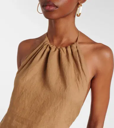 Nili Lotan Lelia halterneck linen maxi dress | Thumbnail 2