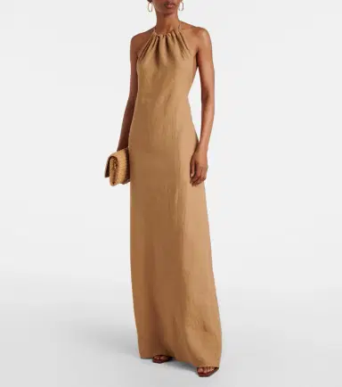 Nili Lotan Lelia halterneck linen maxi dress | Thumbnail 3