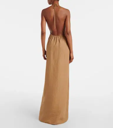Nili Lotan Lelia halterneck linen maxi dress | Thumbnail 5