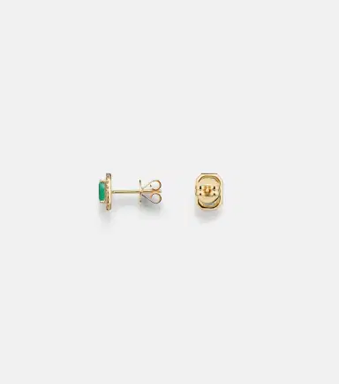 Shay Jewelry 18kt gold earrings with emeralds and diamonds | Thumbnail 2