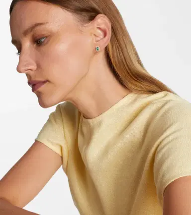 Shay Jewelry 18kt gold earrings with emeralds and diamonds | Thumbnail 5