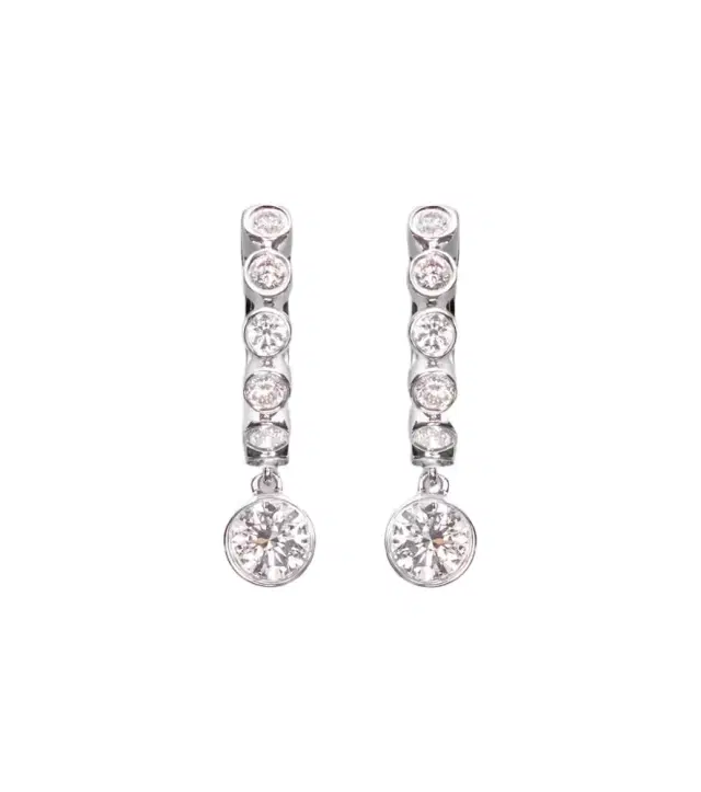 Anita Ko Melrose 18kt white gold huggie earrings with diamonds