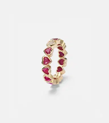 SHAY JEWELRY 18kt yellow gold ring with rubies and diamonds | Thumbnail 2 SHAY JEWELRY 18kt yellow gold ring with rubies and diamonds | Thumbnail 2