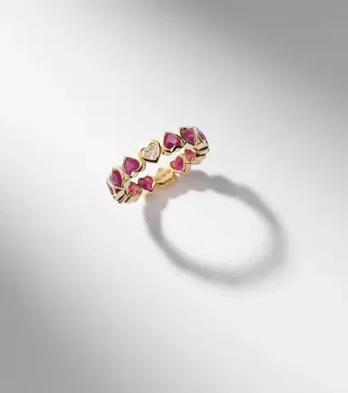 SHAY JEWELRY 18kt yellow gold ring with rubies and diamonds | Thumbnail 5 SHAY JEWELRY 18kt yellow gold ring with rubies and diamonds | Thumbnail 5