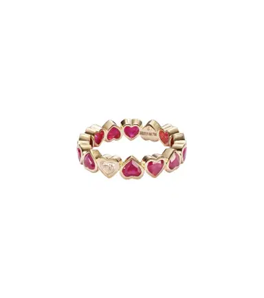 SHAY JEWELRY 18kt yellow gold ring with rubies and diamonds | Thumbnail 1 SHAY JEWELRY 18kt yellow gold ring with rubies and diamonds | Thumbnail 1