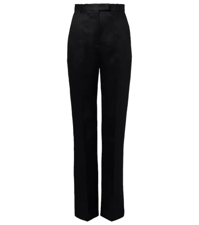 High-rise wool flared pants