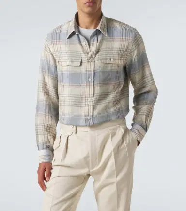 Ralph Lauren Purple Label Plaid linen shirt | Thumbnail 5 Ralph Lauren Purple Label Plaid linen shirt | Thumbnail 5