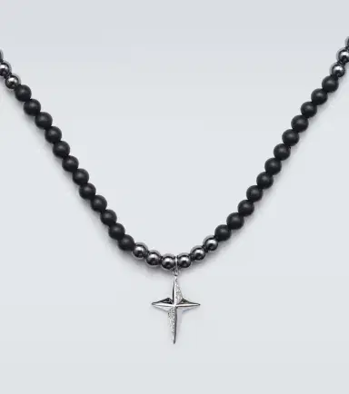 Sydney Evan Star 14kt white gold beaded necklace with diamonds | Thumbnail 3 Sydney Evan Star 14kt white gold beaded necklace with diamonds | Thumbnail 3