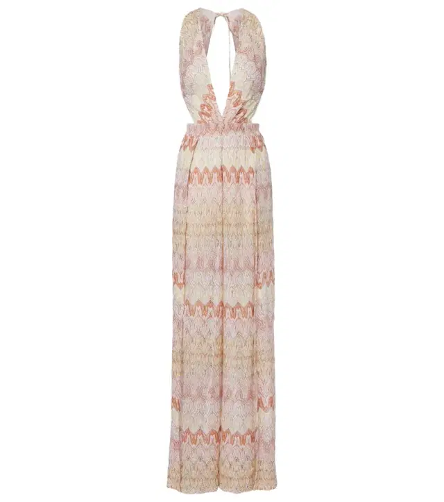 Missoni Open-back lamé jumpsuit