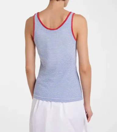 Prada Striped cotton jersey tank top | Thumbnail 4