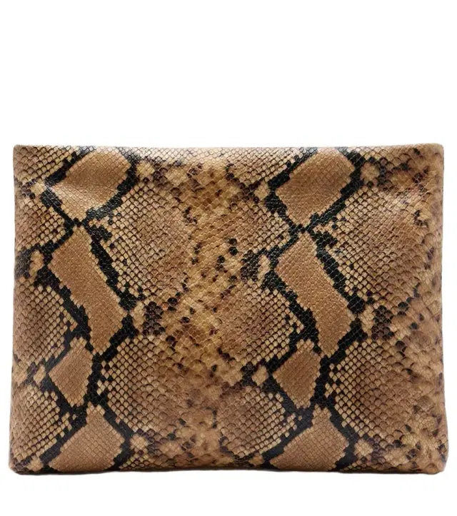 Nili Lotan Jerry Small snake-print leather clutch