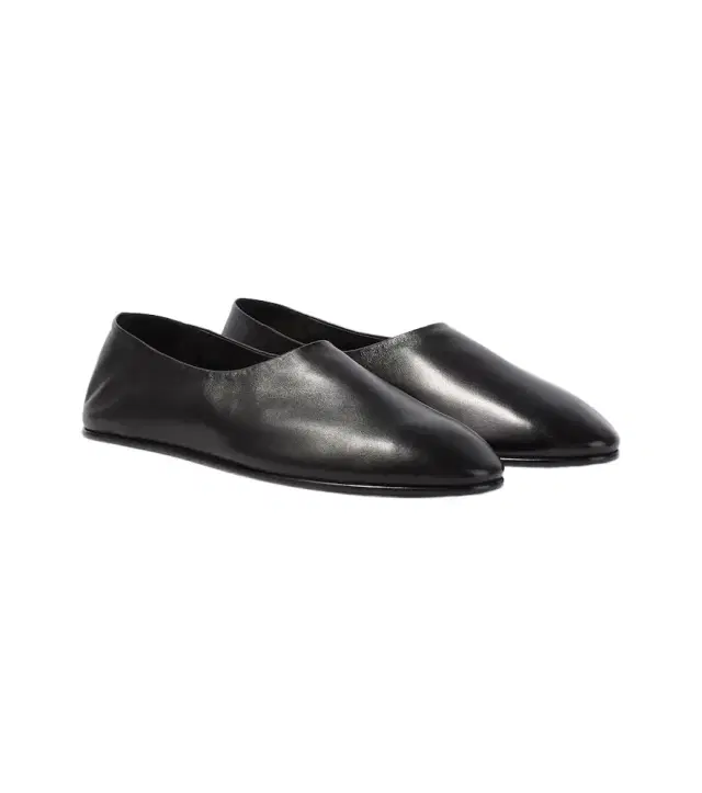 Ballerino leather slip-on shoes