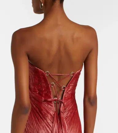 Maria Lucia Hohan Rachel draped silk muslin bustier gown | Thumbnail 2