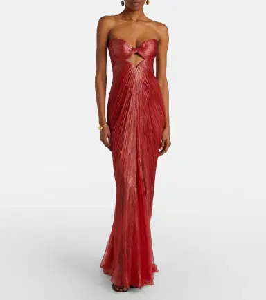 Maria Lucia Hohan Rachel draped silk muslin bustier gown | Thumbnail 5