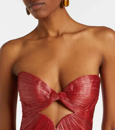 Maria Lucia Hohan Rachel draped silk muslin bustier gown | Thumbnail 7