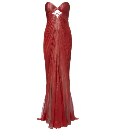 Maria Lucia Hohan Rachel draped silk muslin bustier gown | Thumbnail 1