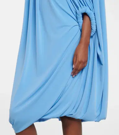 Coperni Caped draped smocked midi dress | Thumbnail 2