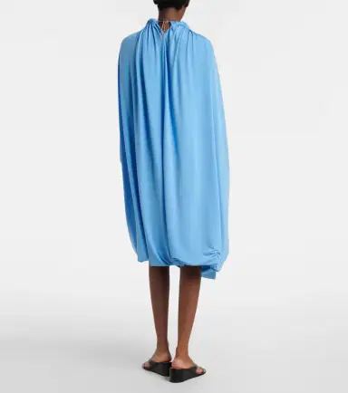 Coperni Caped draped smocked midi dress | Thumbnail 3