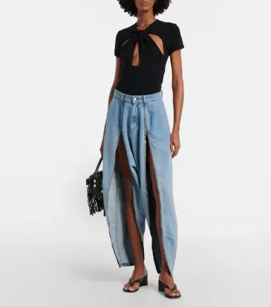 Coperni Front-slit balloon jeans | Thumbnail 3 Coperni Front-slit balloon jeans | Thumbnail 3