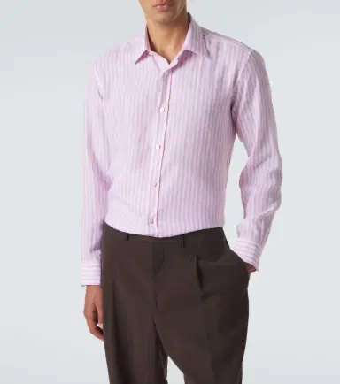 Charvet Striped linen shirt | Thumbnail 6 Charvet Striped linen shirt | Thumbnail 6