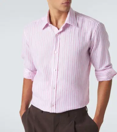 Charvet Striped linen shirt | Thumbnail 7 Charvet Striped linen shirt | Thumbnail 7