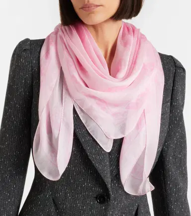 Alexander McQueen Printed silk scarf | Thumbnail 5
