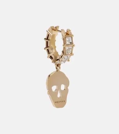 Alexander McQueen Skull crystal-embellished drop earrings | Thumbnail 4 Alexander McQueen Skull crystal-embellished drop earrings | Thumbnail 4