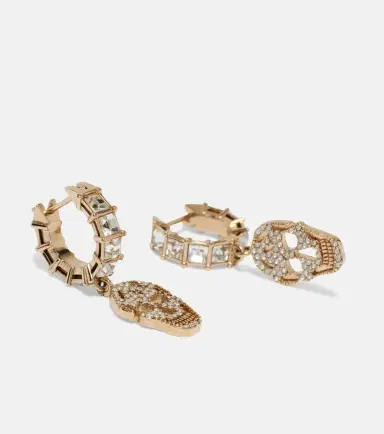 Alexander McQueen Skull crystal-embellished drop earrings | Thumbnail 5 Alexander McQueen Skull crystal-embellished drop earrings | Thumbnail 5