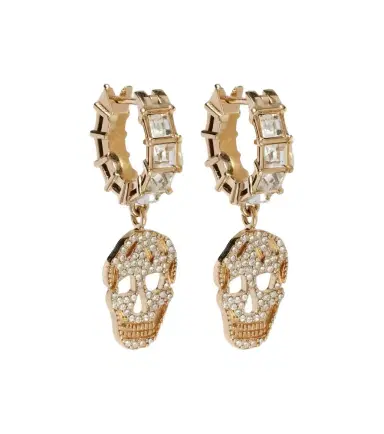 Alexander McQueen Skull crystal-embellished drop earrings | Thumbnail 1 Alexander McQueen Skull crystal-embellished drop earrings | Thumbnail 1