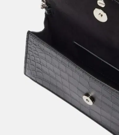 Alexander McQueen Skull Mini croc-effect leather clutch | Thumbnail 5