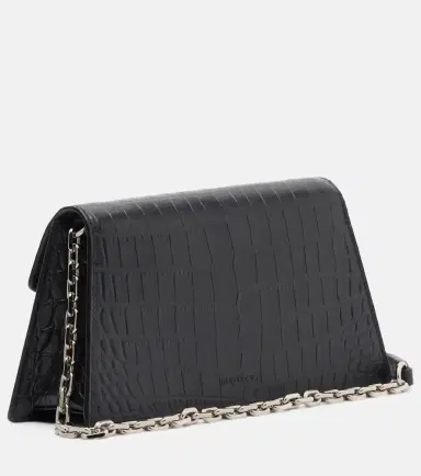 Alexander McQueen Skull Mini croc-effect leather clutch | Thumbnail 6