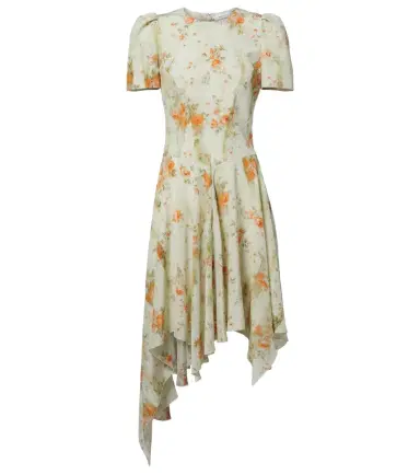 McQueen Floral asymmetric midi dress | Thumbnail 1