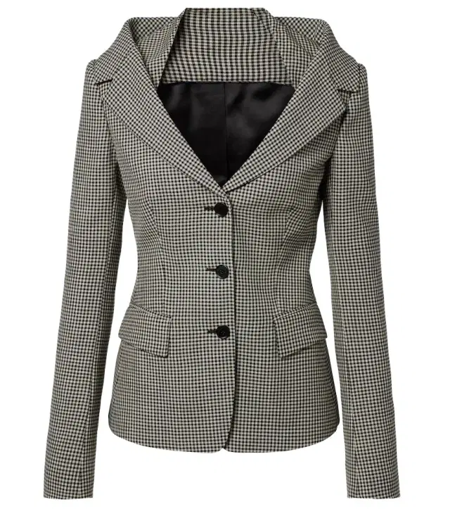 Alexander McQueen Gingham layered blazer