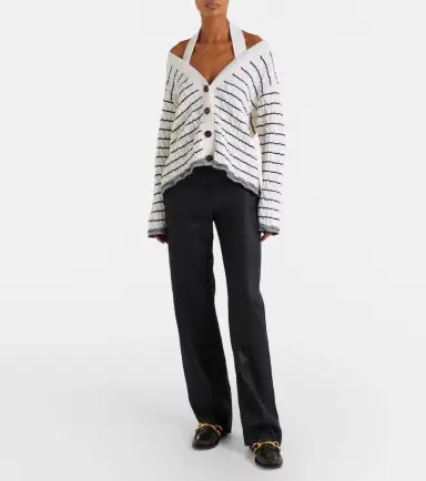 McQueen Cable-knit striped cardigan | Thumbnail 2