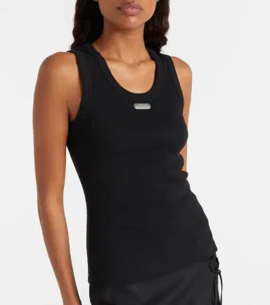 Alexander McQueen Logo ribbed-knit tank top | Thumbnail 4